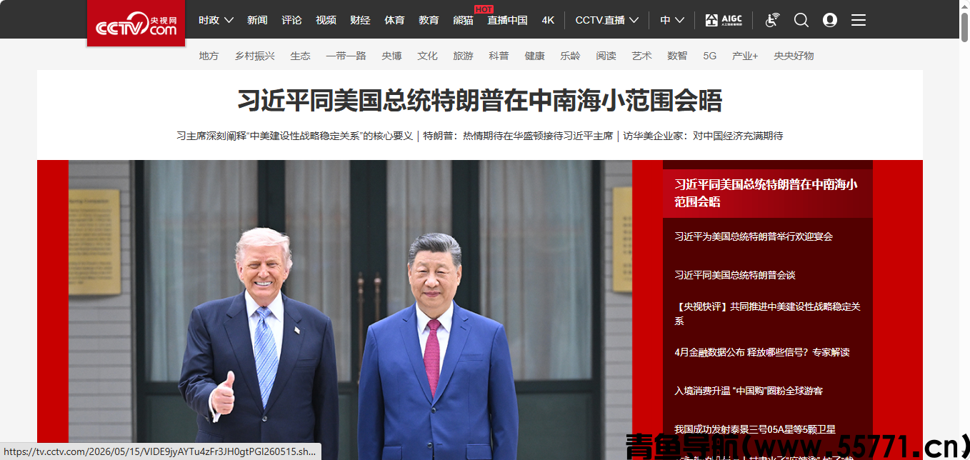 央视网页面截图-青鱼导航