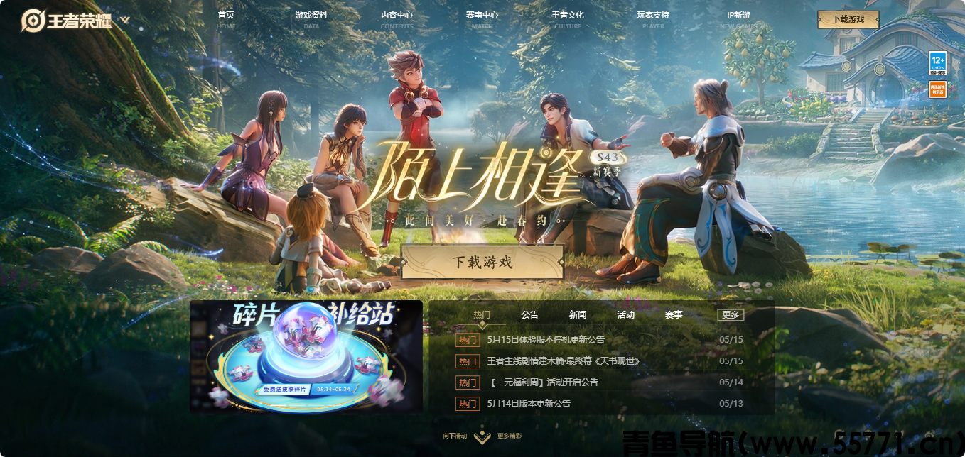 王者荣耀页面截图-青鱼导航