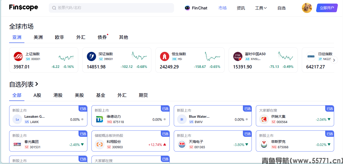 百度财经页面截图-青鱼导航