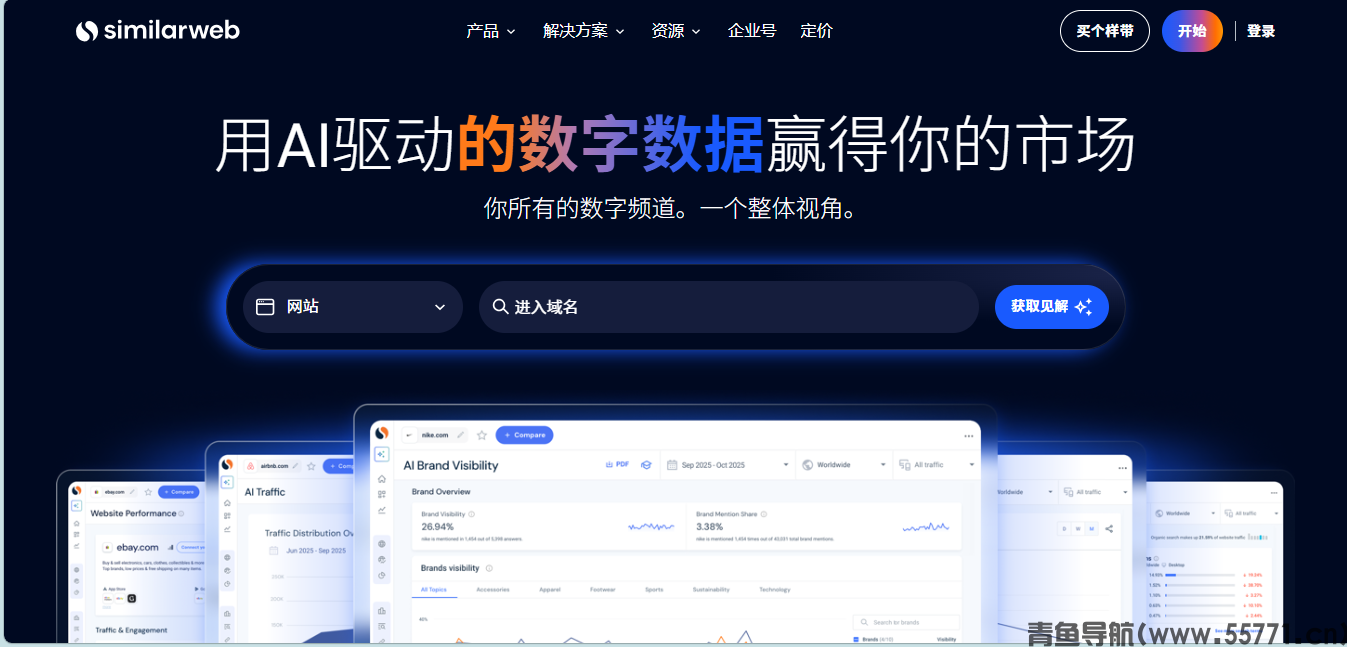 Similarweb页面截图-青鱼导航