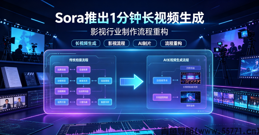 Sora推出1分钟长视频生成，影视行业制作流程重构