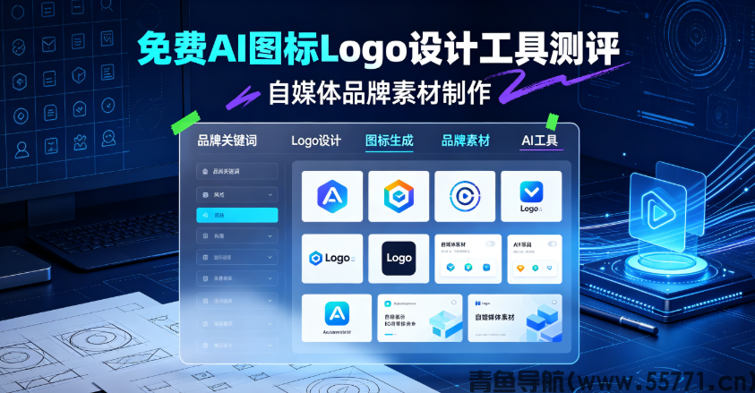 免费AI图标Logo设计工具测评，自媒体品牌素材制作